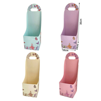 Boîte cadeau pour fleurs, sac d'emballage pour bouquet, boîte à fleurs en papier kraft imperméable, panier floral portable, logo personnalisé, vente en gros