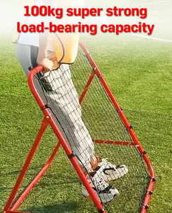 But de football portable avec <span class=keywords><strong>filet</strong></span> de rebond pliable, entraîneur de frappe de football, planche de rebond, cadre en acier, matériau en nylon - Product Image 1