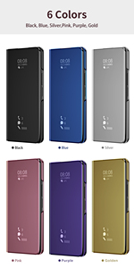 Funda de Lujo con Espejo Inteligente para <span class=keywords><strong>Samsung</strong></span> <span class=keywords><strong>Galaxy</strong></span> Z Fold 3 4 5 6 7 S24 S25 S26 Ultra, Antigolpes, de Cuero, con Soporte - Product Image 5