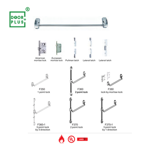 Dispositif de sortie de secours en acier inoxydable Doorplus, <span class=keywords><strong>barre</strong></span> <span class=keywords><strong>anti</strong></span>-<span class=keywords><strong>panique</strong></span> en aluminium pour <span class=keywords><strong>porte</strong></span> - Product Image 1