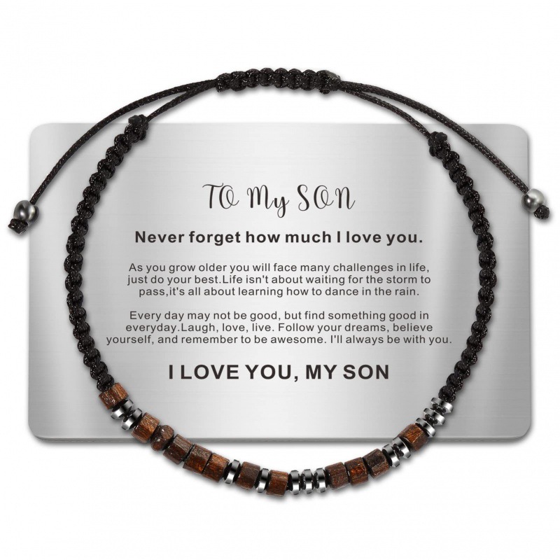 Bracelet à mot de passe plaqué acier pour mon fils