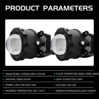 Vente en gros Nouveau projecteur de brouillard tricolore RunLai à lentille bi-LED 12V 35W étanche IP68 pour 3000K-6000K
