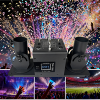 Igracelite Canon à confettis sans fil à 2 coups avec contrôle DMX, alimenté par batterie, pour fêtes