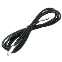 Pabrik Ds18B20 Terminal silikon tahan air pendeteksi suhu Digital Ds18b20 kustom Sensor suhu