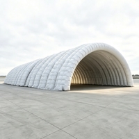 Tente Hangar Gonflable Robuste, Imperméable et Résistante aux Intempéries, Abri Tunnel pour Entrepôt, Taille Personnalisable pour Usage Temporaire