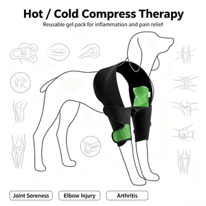 Soporte de Codo para Perro, Reutilizable, para Terapia de Frío y Calor, Ajustable, para Dolor de Codo, Hinchazón, Distensión Muscular, Directo de Fábrica - Product Image 1