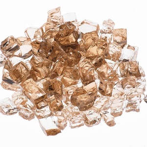 Tubes en verre pour foyer avec perles réfléchissantes, accessoires décoratifs - Product Image 1