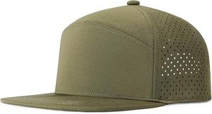 Gorra de béisbol ajustable de ala plana para hombre, gorra de béisbol perforada con láser, logotipo de Parche de goma personalizado, gorras deportivas impermeables - Product Image 6
