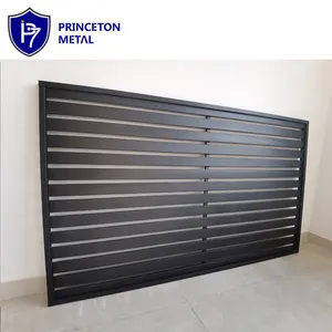 Decoratieve Anti Klim Outdoor Tuin Aluminium Privacy Hek Horizontale Slat Hek Panelen