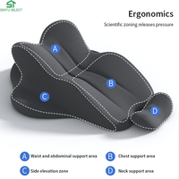 Oreiller ergonomique en mousse à mémoire de forme haut de gamme pour couples, design écologique portable, logo personnalisable pour la lecture et les jeux