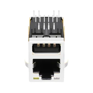 7497011611A 10/100 Base-t Tab Up magnetico USB RJ45 Ethernet connettore RJ45 femmina con Led