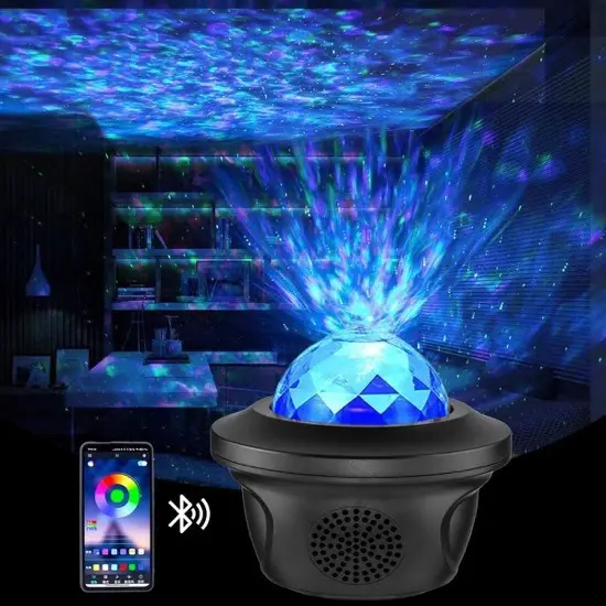 New Night Lights Laser Lamp Projection Speaker BT Music Starry Mini Wifi Smart Star Projector Galaxy Night Light Projector