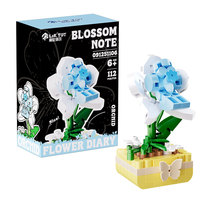 Set de Bloques de Construcción 3D de Orquídea en Maceta, Personalizado OEM, Kit de Ensamblaje Botánico, Juguetes con Logotipo Personalizado para Niños, Suministro Directo