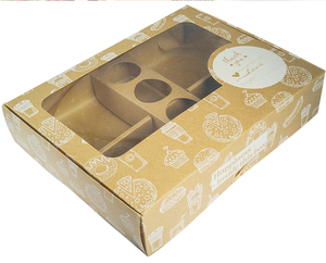 Boîte d'expédition aseptique écologique transparente en forme <span class=keywords><strong>de</strong></span> <span class=keywords><strong>livre</strong></span> pour plateaux <span class=keywords><strong>de</strong></span> collations, thé <span class=keywords><strong>de</strong></span> l'après-midi, fruits, pain, hamburgers et pâtisseries - Product Image 2