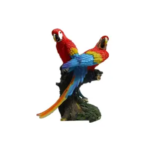 Nhựa Parrot Bird Tượng Động Vật Cho Ánh Sáng Sân Vườn Trang Trí