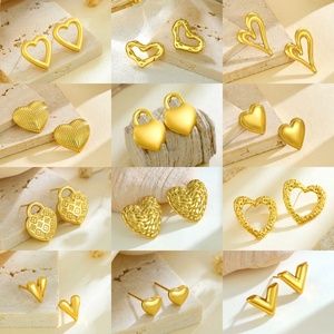 Wholesale Cheap Price Stud <strong>Earrings</strong> No Fading Golden Geometry 18k <strong>Gold</strong> Plated Stainless Steel Stud <strong>Earrings</strong> For Women