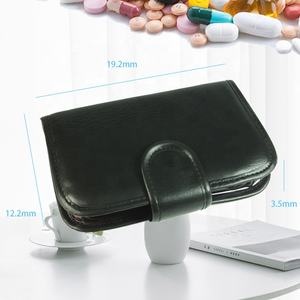 Caliente personalizado <span class=keywords><strong>Extra</strong></span> grande semanal y mensual píldora organizador portátil PP medicina caja de almacenamiento con embalaje de cuero - Product Image 4