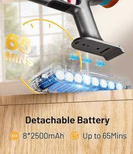 <span class=keywords><strong>Aspirateur</strong></span> vertical sans fil 3-en-1 léger OEM ODM avec écran LED, fonction de séchage, <span class=keywords><strong>balai</strong></span> sans sac pour usage hôtelier - Product Image 5