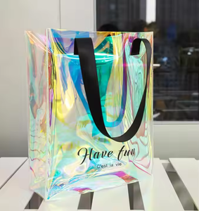 Printing logo Laser Transparent Holographic PVC <b>Gift</b> Shopping Tote Bag for Summer <b>Beach</b> Towel - Product Image 4