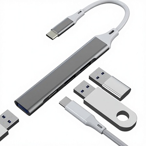 Hub USB-C 4-en-1 vers adaptateur OTG USB 3.0 pour <span class=keywords><strong>iPad</strong></span>, iPhone 16, 15, MacBook, PC portable, station d'accueil Thunderbolt, convertisseur - Product Image 1
