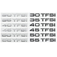 Autocollant 3D chromé ABS noir et argent pour emblème latéral de voiture 4x4 TFSI 30-55, lettres de badge et décalcomanie de coffre