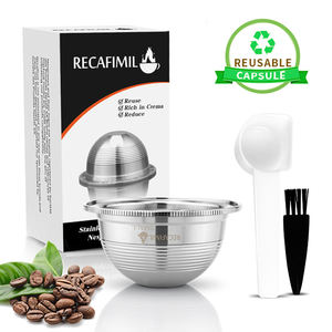 Tasses à café en acier inoxydable écologiques personnalisées et réutilisables de 80ml et originales d'ICafilas Capsules <span class=keywords><strong>Nespresso</strong></span> - Product Image 6