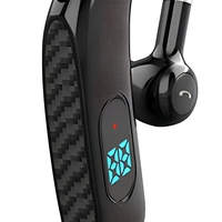 Headset Satu Telinga DS989 Earphone Nirkabel dengan Pengait Telinga AAC untuk Panggilan Kantor Bisnis 5.2, Menjawab Panggilan, Daya Tahan Baterai Ultra-Lama