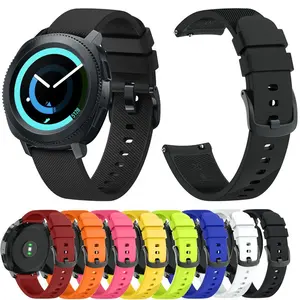 Samsung galaxy için 20mm silikon kauçuk bant İzle aktif 2 watchband için Amazfit BIP hızlı bırakma saat kayışı