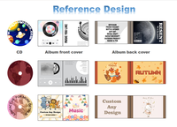 Conception de logo personnalisée, étui transparent en acrylique, disque vierge NFC, mini CD porte-clés