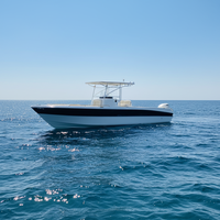 Bateau de pêche de loisir à coque en fibre de verre SG950 Deep V haute performance de 9,5 m avec console centrale