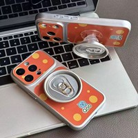 Étui de téléphone créatif avec support, compatible avec iPhone 17 et Apple 15 - Protection intégrale contre les chutes