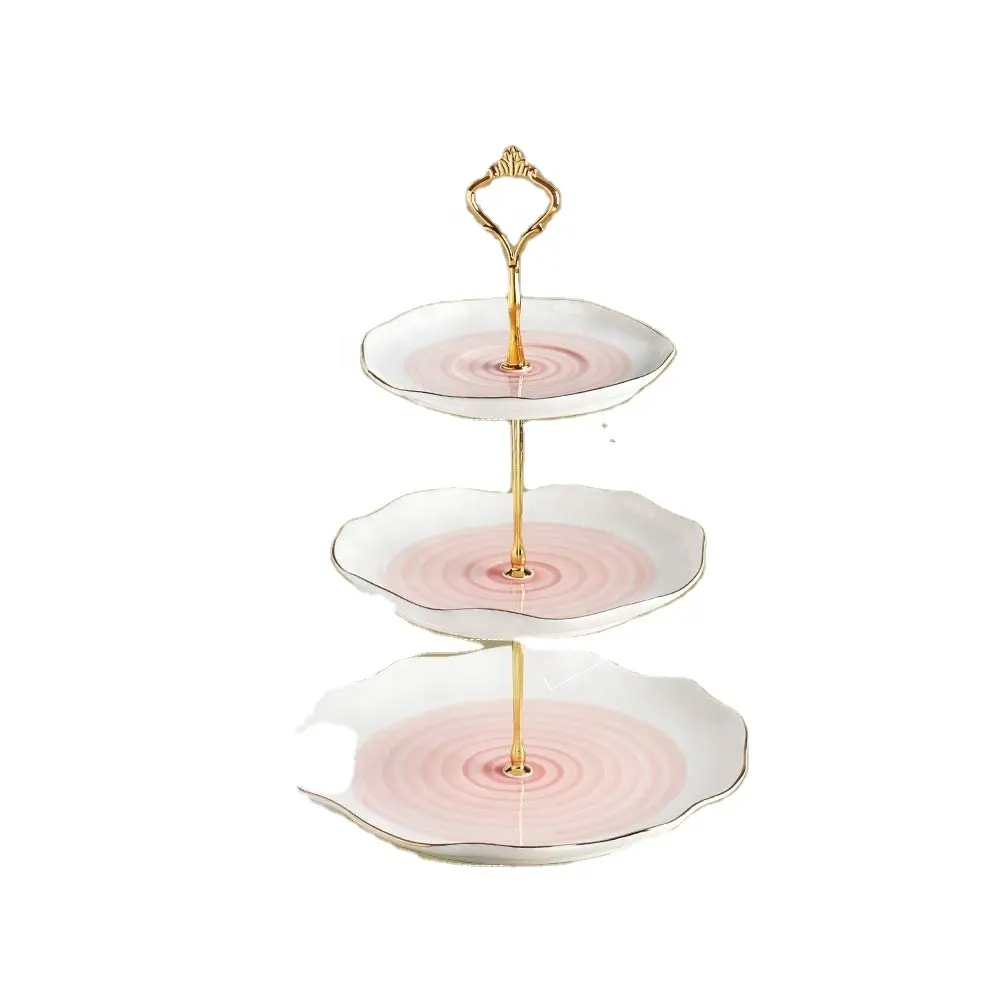 Tea Party Serving Platter Wedding Dessert Cupcake Stand 3 Tier Ceramic Cake Stand