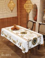 Nappe de table en polyester non tissé à motif floral, taille personnalisée, élégante, lavable, résistante à l'huile, imperméable, écologique