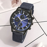 Montre à quartz lumineuse de luxe pour hommes Mouvement SEIKO 20mm Tissu 42mm Cadran Verre Style tendance pour étudiants Option client