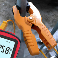 Thermomètre à thermocouple double canal type K/J/T/E/R/S/N |   Testeur de température avec 2 sondes à pince et 2 sondes filaires pour l'industrie et le laboratoire
