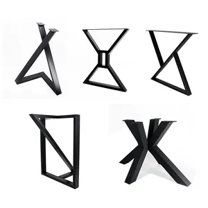 Современные металлические ножки для стола X-образной формы черного цвета по заводской цене, ножки для стола, журнального столика