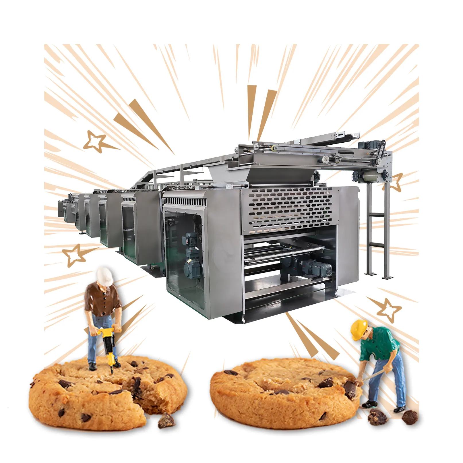 Автоматическая машина для производства печенья домашних животных, линия по производству крекеров, ротационная формовочная машина для печенья