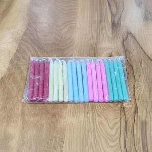 Bougies en bâton non parfumées colorées de 3 pouces Paquet de 20 à partir de 0.24 (VRAC) - Product Image 1