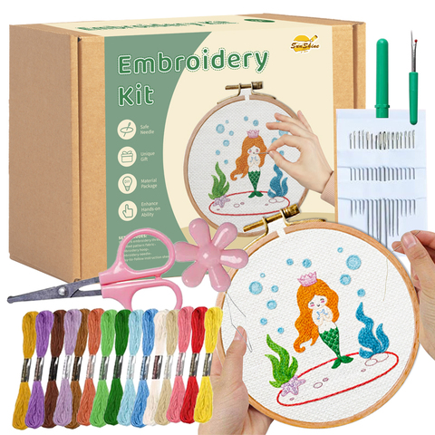 DIY Children's Cross-Stitching Needlework Crafts Embroidery Kit for Primary School & Kindergarten Students