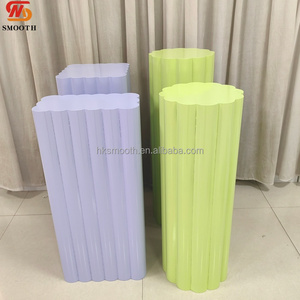 Nuevo Diseño: Set de Pedestales de Hierro en Colores Pastel, Columnas Romanas, Soporte para Flores, Decoración para Mesa de Postres y Flores para Bodas - Product Image 3