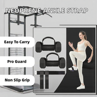 Attache de pied en néoprène pour haltères, sangles de cheville robustes pour la gym, fermeture auto-agrippante, antidérapantes, écologiques, réglables pour l'entraînement musculaire
