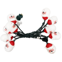 Arbre de Noël Suspendu LED Lumières Chapeau Rouge Père Noël Twinkle Guirlande Lumineuse Fée Hiver Cordes Lumineuses Décoratives