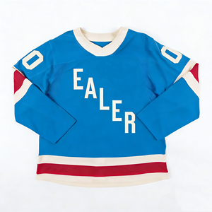 Promoción de Marzo: Jersey de Hockey sobre Hielo Personalizado a Precio Económico, 100% Poliéster Transpirable, Jersey de Hockey Bordado para Equipos - Product Image 1