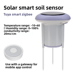 KLZD Zonne-aangedreven intelligente bodemtemperatuur- en vochtigheidssensor, elektrische geleidbaarheidssensor Sph055 Tuya Smart Detector voor groenten - Product Image 3