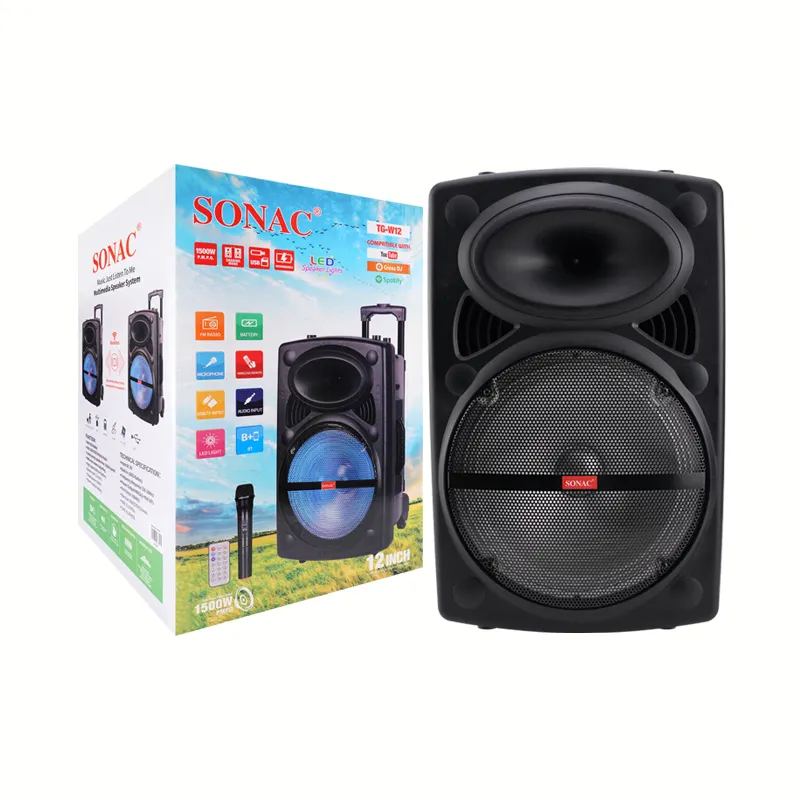 SONAC-altavoz TG-W12 con silbato de sonido universal, original, Bluetooth, led, inalámbrico, portátil, nuevo