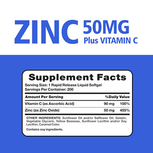 Cápsulas Blandas de Zinc ODM OEM con Vitamina C, Promueven el Metabolismo Energético, Mejoran la Salud Intestinal, Apoyan la Salud Reproductiva de la Piel, Cápsulas Blandas de Vitamina C - Product Image 2
