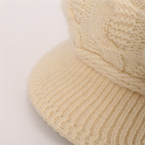 Boina <span class=keywords><strong>de</strong></span> punto <span class=keywords><strong>para</strong></span> mujer y niña, gorrito cálido y holgado <span class=keywords><strong>de</strong></span> punto, gorro <span class=keywords><strong>de</strong></span> <span class=keywords><strong>ganchillo</strong></span>, gorro <span class=keywords><strong>de</strong></span> esquí encorvado, gorros <span class=keywords><strong>de</strong></span> lana - Product Image 4