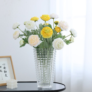 <b>Artificial</b> Peony Flower <b>Bouquet</b> 3-Headed Modern Style Silk Flowers For Home Decor Wedding Decoration - Product Image 3