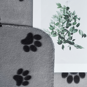 Coperta Morbida Reversibile in Pile a Doppio Lato, Ecologica Americana, Lavabile, Facile da Pulire, con Logo Personalizzato e Impronta di Zampa, per Tutte le Stagioni - Product Image 3