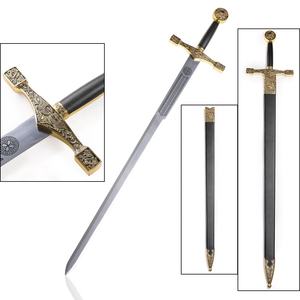 Arme Médiévale Roi Arthur Épée <span class=keywords><strong>Excalibur</strong></span> Dorée - Product Image 1